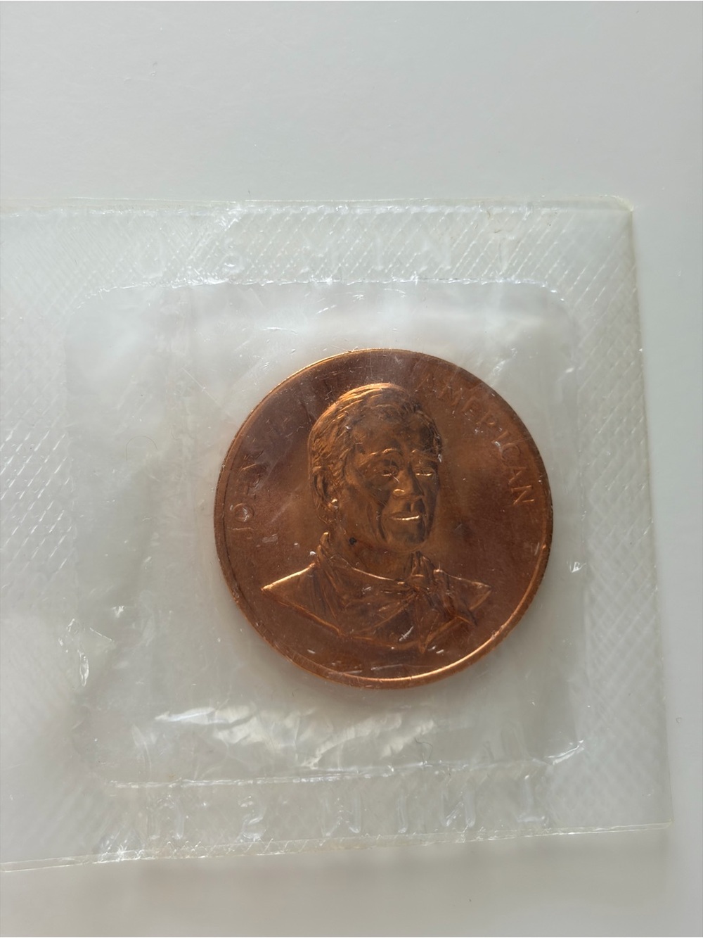 Vintage John Wayne - American Commemorative Bronze Coin Medallion Token (1979